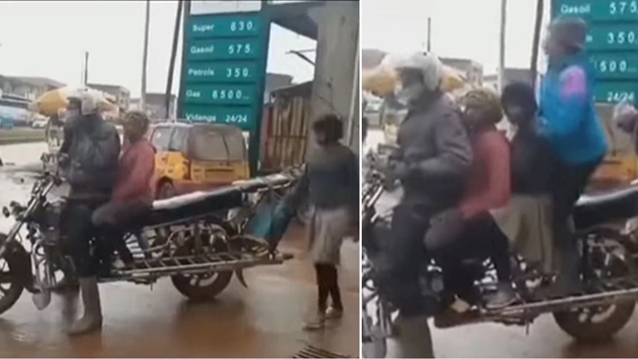 ବାଇକ ଗୋଟେ ହେଲେ ବସୁଛନ୍ତି ଆଠ ଜଣ