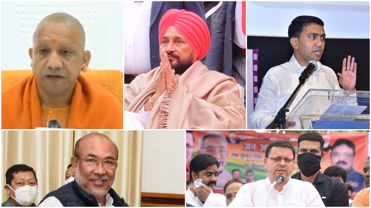 bjp leading in four